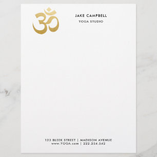 En-tête De Lettre Studio indien de yoga de symbole d'ohm