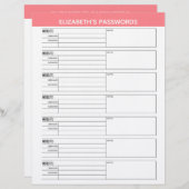 En-tête De Lettre Suivi de mot de passe de base avec nom d'utilisate (Devant / Derrière)