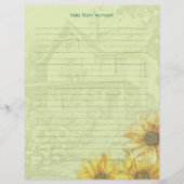 En-tête De Lettre Sunflower House Lined Writing Paper (Devant)
