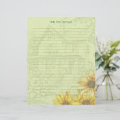 En-tête De Lettre Sunflower House Lined Writing Paper (Debout devant)
