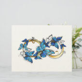 En-tête De Lettre Symbol Infinity of Blue Morpho Butterflies (Debout devant)