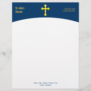 En-tête De Lettre Symbole croisé religieux chrétien
