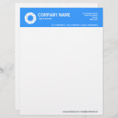 En-tête De Lettre Symbole d'ouverture en-tête couleur 2po - Bleu 339 (Devant / Derrière)