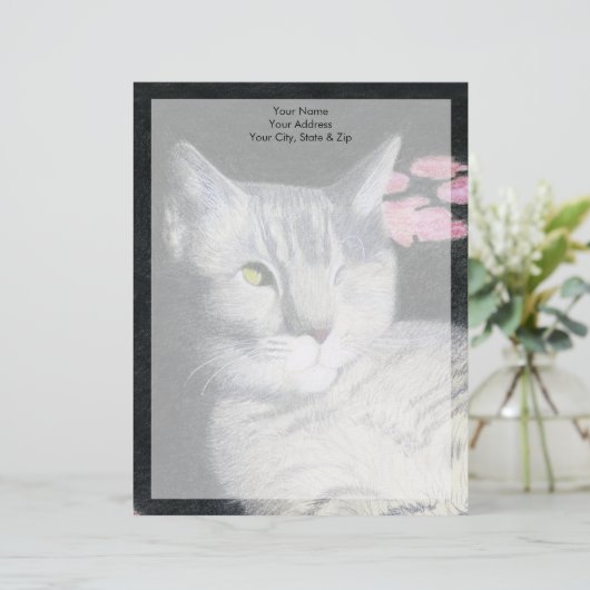 En-tête De Lettre Tabby Cat (Debout devant)