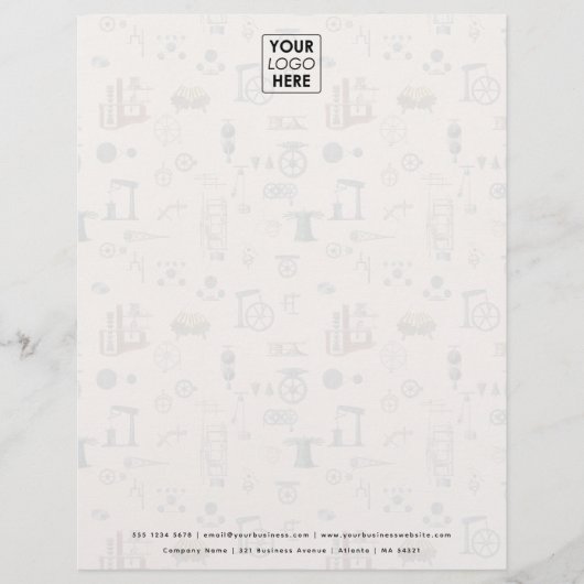 En-tête De Lettre Technique antique Mécanique Scientifique Personnal (Devant)