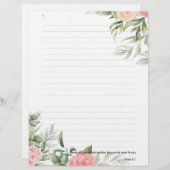 En-tête De Lettre Témoin de Jéhovah JW Écrire (Devant / Derrière)