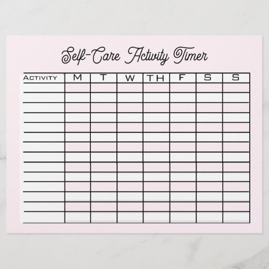 En-tête De Lettre Temps d'activité autosoins (Devant)