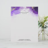 En-tête De Lettre Tête de lettre en marbre violet (Debout devant)