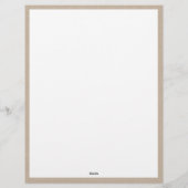 En-tête De Lettre Tête de lettre légale en lin beige (Dos)