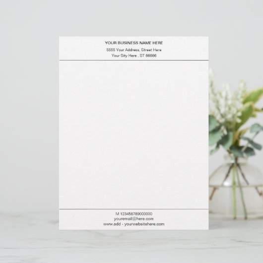 En-tête De Lettre Tête de lettre professionnelle personnalisée Votre (Debout devant)