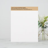 En-tête De Lettre Textes alignés à gauche sur le titre Brown clair d (Debout devant)