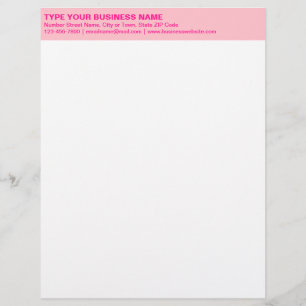 En-tête De Lettre Textes clairs sur la tête rose monochrome de l'ent