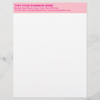 En-tête De Lettre Textes clairs sur la tête rose monochrome de l'ent