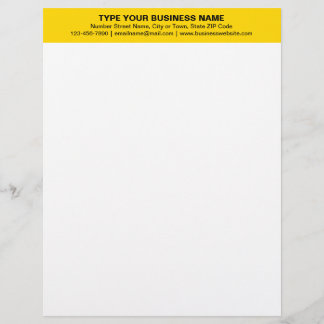 En-tête De Lettre Textes simples alignés au centre sur le titre jaun