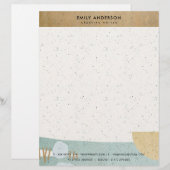 EN-TÊTE DE LETTRE TEXTURE CÉRAMIQUE DE L'ART GÉOMÉTRIQUE ABSTRAIT MO (Devant / Derrière)