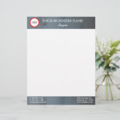 En-tête De Lettre Textured Gray Banners (Debout devant)