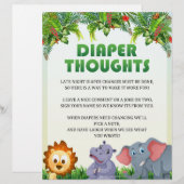 En-tête De Lettre Thoughts Baby shower Jeu [Thème animal] (Devant / Derrière)