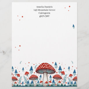 En-tête De Lettre Toadstool Whimsical Personnalisé