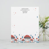 En-tête De Lettre Toadstool Whimsical Personnalisé (Debout devant)
