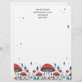 En-tête De Lettre Toadstool Whimsical Personnalisé (Devant / Derrière)