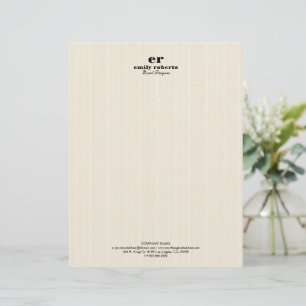 En-tête De Lettre Toile de lin toile de jute gris typographie