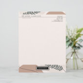 En-tête De Lettre Tons Terre Modernes En-tête Art Abstrait (Debout devant)