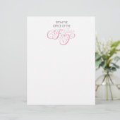 En-tête De Lettre Tooth Fairy du bureau de papeterie (Debout devant)