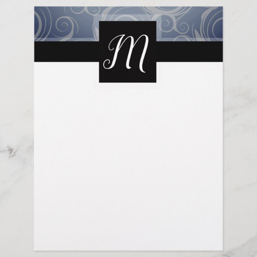 En-tête De Lettre Tourbillons de monogramme (Devant)