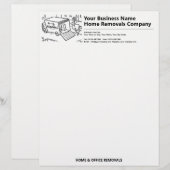 En-tête De Lettre Transport et déménagements avec image (Devant / Derrière)