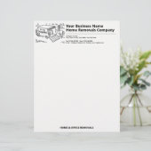 En-tête De Lettre Transport et déménagements avec image (Debout devant)