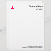 En-tête De Lettre Triangle Courbé - Rouge Néon (Devant / Derrière)