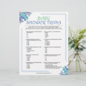 En-tête De Lettre Trivia bébé [Floral bleu] (Debout devant)