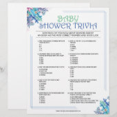 En-tête De Lettre Trivia bébé [Floral bleu] (Devant / Derrière)