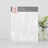 En-tête De Lettre Tropical Botanical Feuilles Mode Beauté Business (Debout devant)
