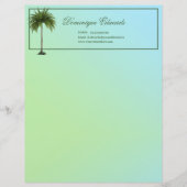 En-tête De Lettre Tropical Palm Tree Green Moderne Professionnel (Devant)