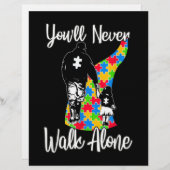 En-tête De Lettre Tu ne marcheras jamais seul père fille autisme (Devant / Derrière)