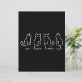 En-tête De Lettre Un Deux Trois Cat Abstrait Français Kitty (Debout devant)