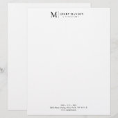 En-tête De Lettre une entreprise moderne, professionnelle et simple (Devant / Derrière)