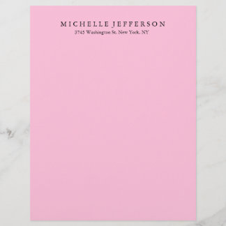 En-tête De Lettre Unique Design Moderne Et Élégant Rose