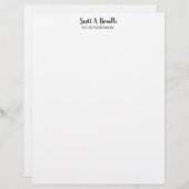 En-tête De Lettre Unique Élégant Plain Simple Blanc Spécial (Devant / Derrière)