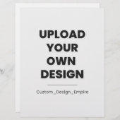 En-tête De Lettre Upload Your Own Design Here | Custom Template (Devant / Derrière)