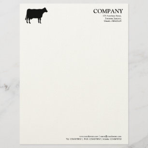 En-tête De Lettre Vache noire - blanc (senti)
