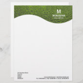 En-tête De Lettre Vague Monogram - Eau Cool - Avocado (Devant / Derrière)