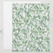 En-tête De Lettre Végétation tropicale moderne Vieux feuillage vert (Devant / Derrière)