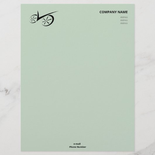 En-tête De Lettre Vélo à définition verte (Devant)