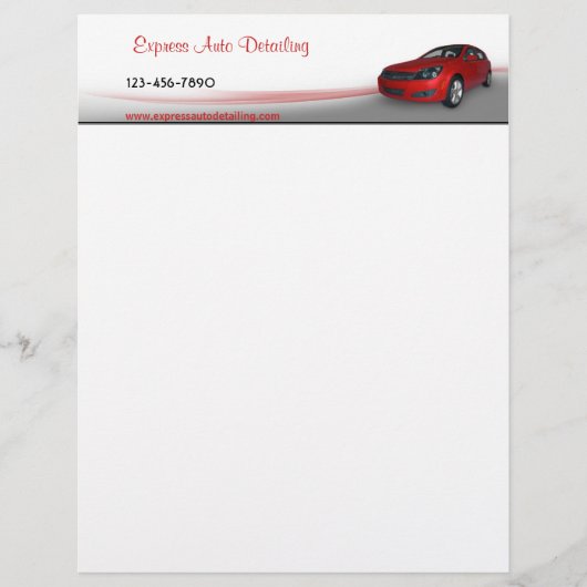 En-tête De Lettre Vendeur automobile (Devant)