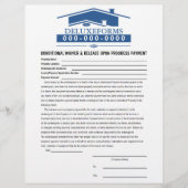 En-tête De Lettre Versement conditionnel de la renonciation et de la (Devant)