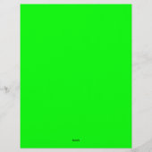 En-tête De Lettre Vert vif (Dos)