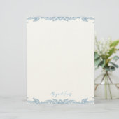 En-tête De Lettre Vintage Blue Personalized Script Name (Debout devant)