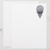 En-tête De Lettre Visage Alien, Reconstruction faciale du crâne afri (Devant / Derrière)